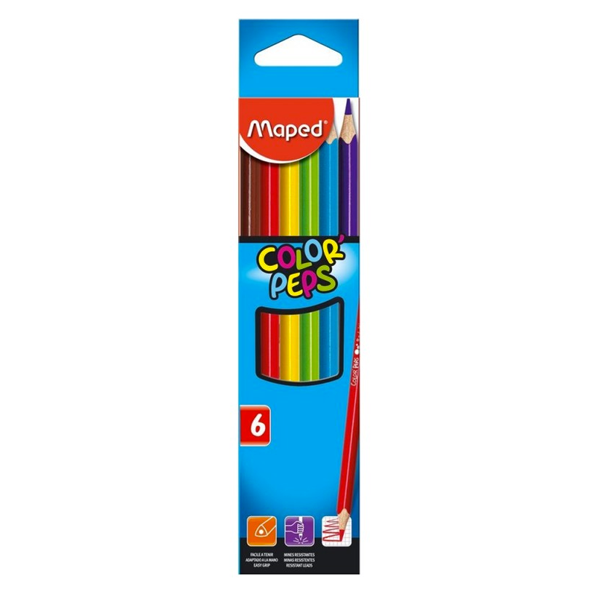 CRAYONS DE COULEUR MAPED 6/18 REF 832002.