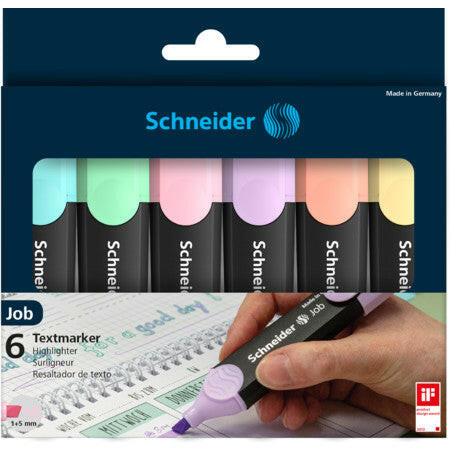 POCHETTE FLUO SCHNEIDER DE 6 COULEUR PASTEL.