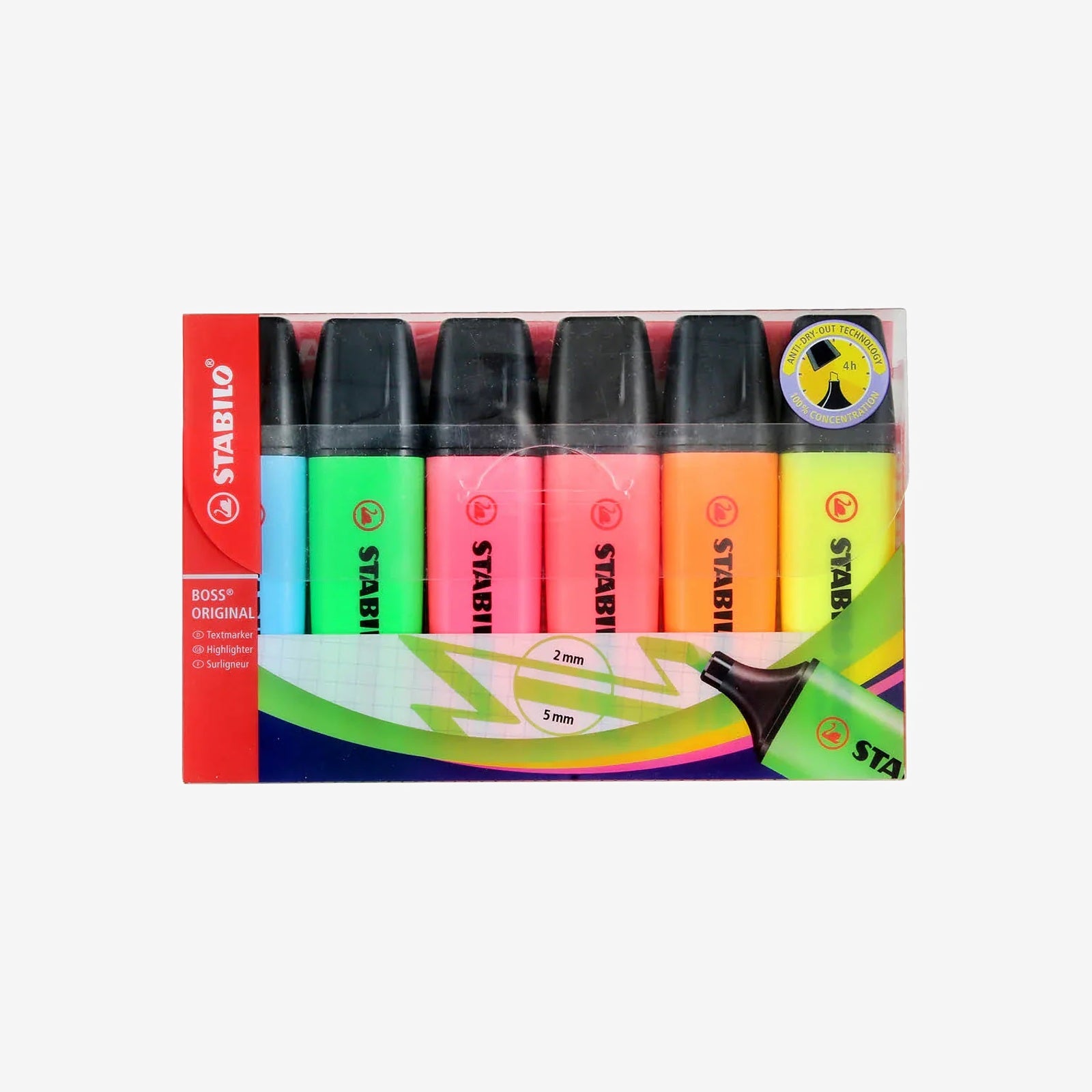 Stabilo - Pochette de 6 Marqueurs Fluorescents  Boss Original.
