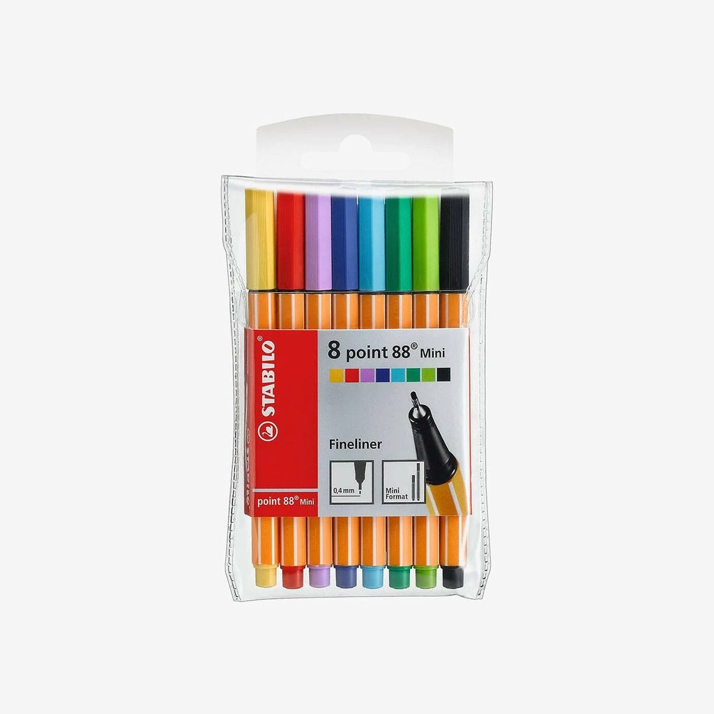 Stabilo - Mini Pochette de 8 Stylos Point Fine POINT 88.
