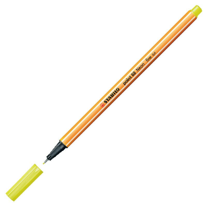 Stylo Point Fine Stabilo Point 88 – Jaune 88/024.