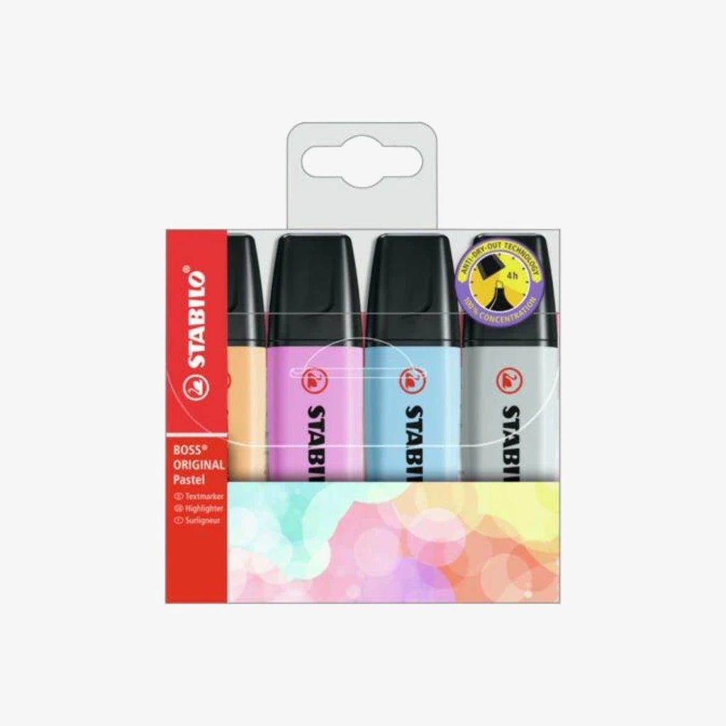 STABILO BOSS PASTEL POCHETTE DE 4 REF 70/4-4.