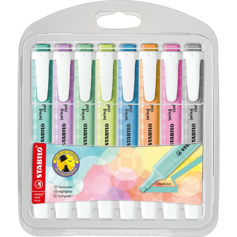 Paquet de 8 Surligneurs Swing Cool - Pastel.