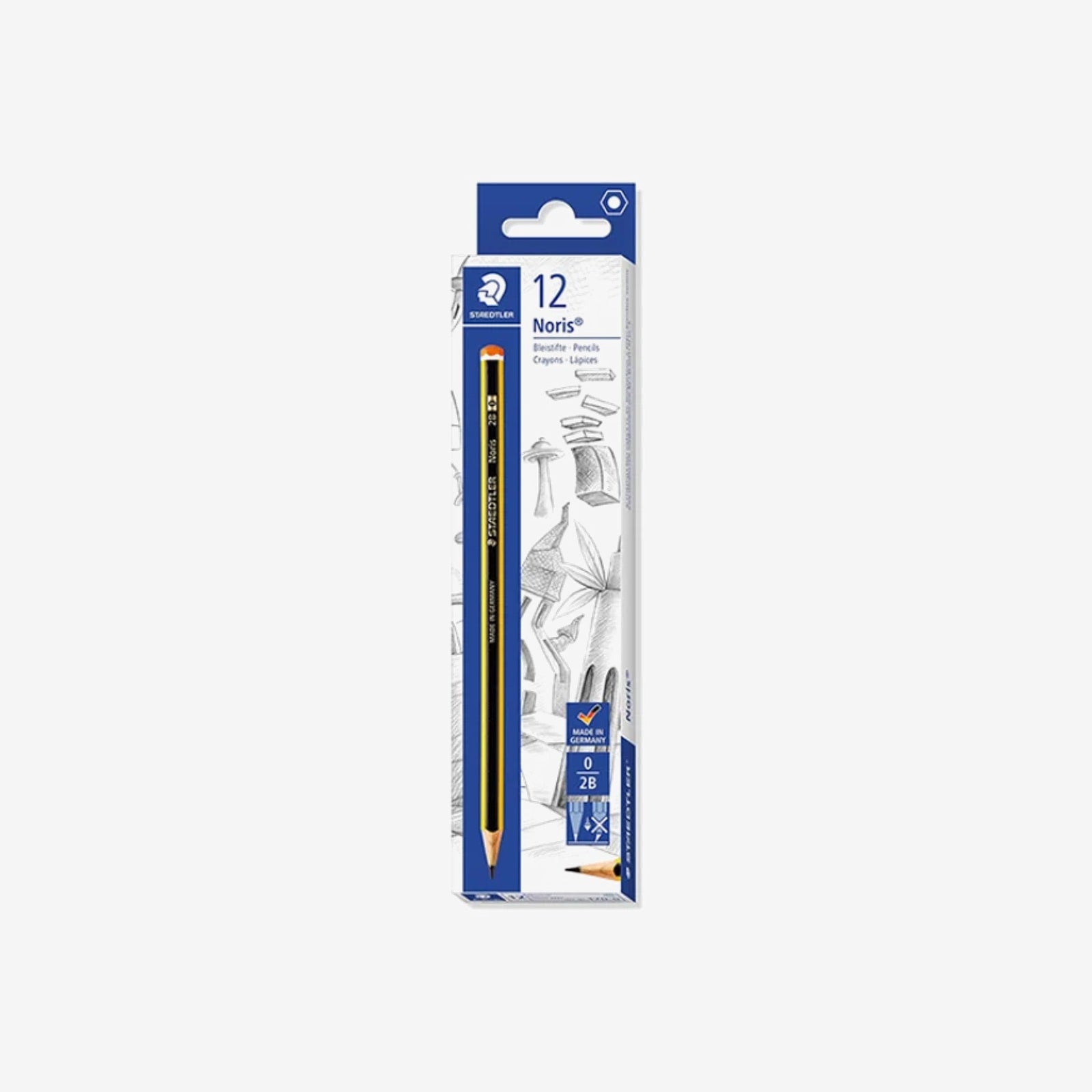 Crayon Noir Staedtler Noris HB 2 - Pochée de 12.
