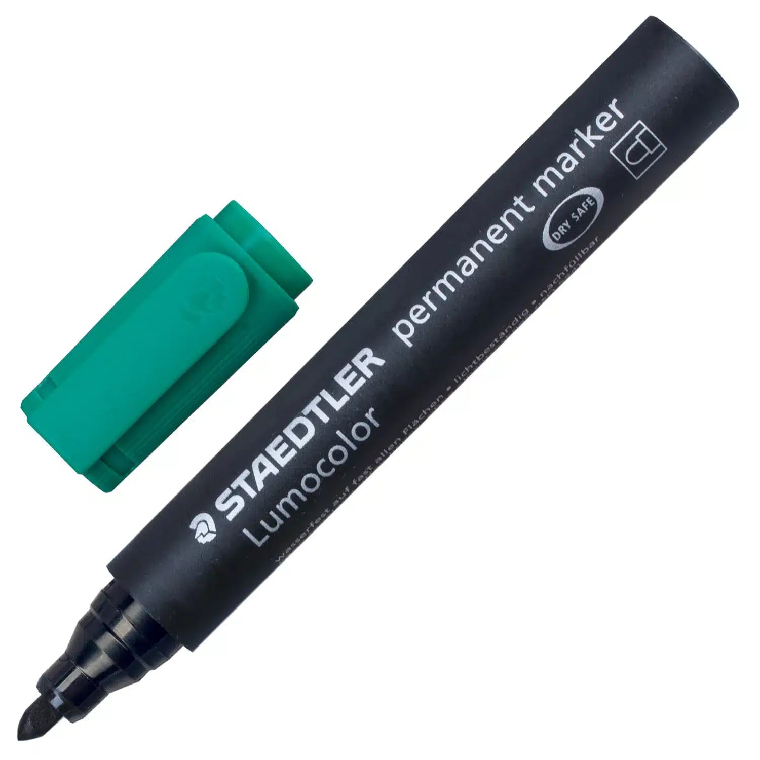 Marqueur permanent Lumocolor pointe ogive – Vert.