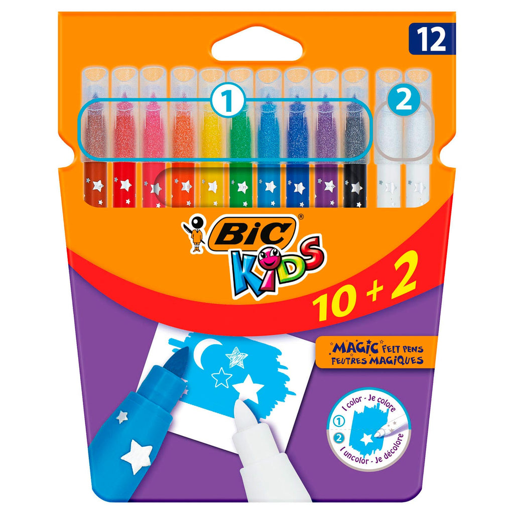 BIC - Feutres Kids Colour & Erase - Lot de 12