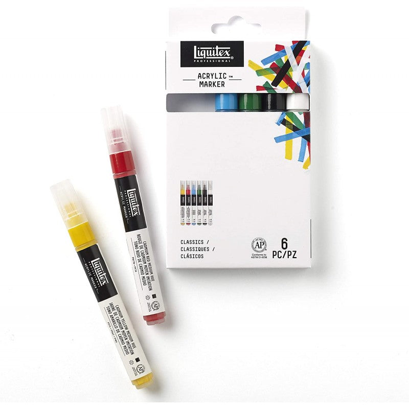 Liquitex Paint Markers 6 x 2mm - Classics