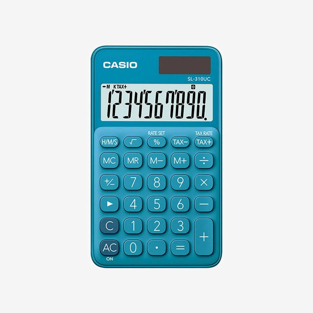 CALCULATRICE SIMPLE CASIO 10 CHIFFRES AVEC ETUIT - BLEU SL-310UC-BU.
