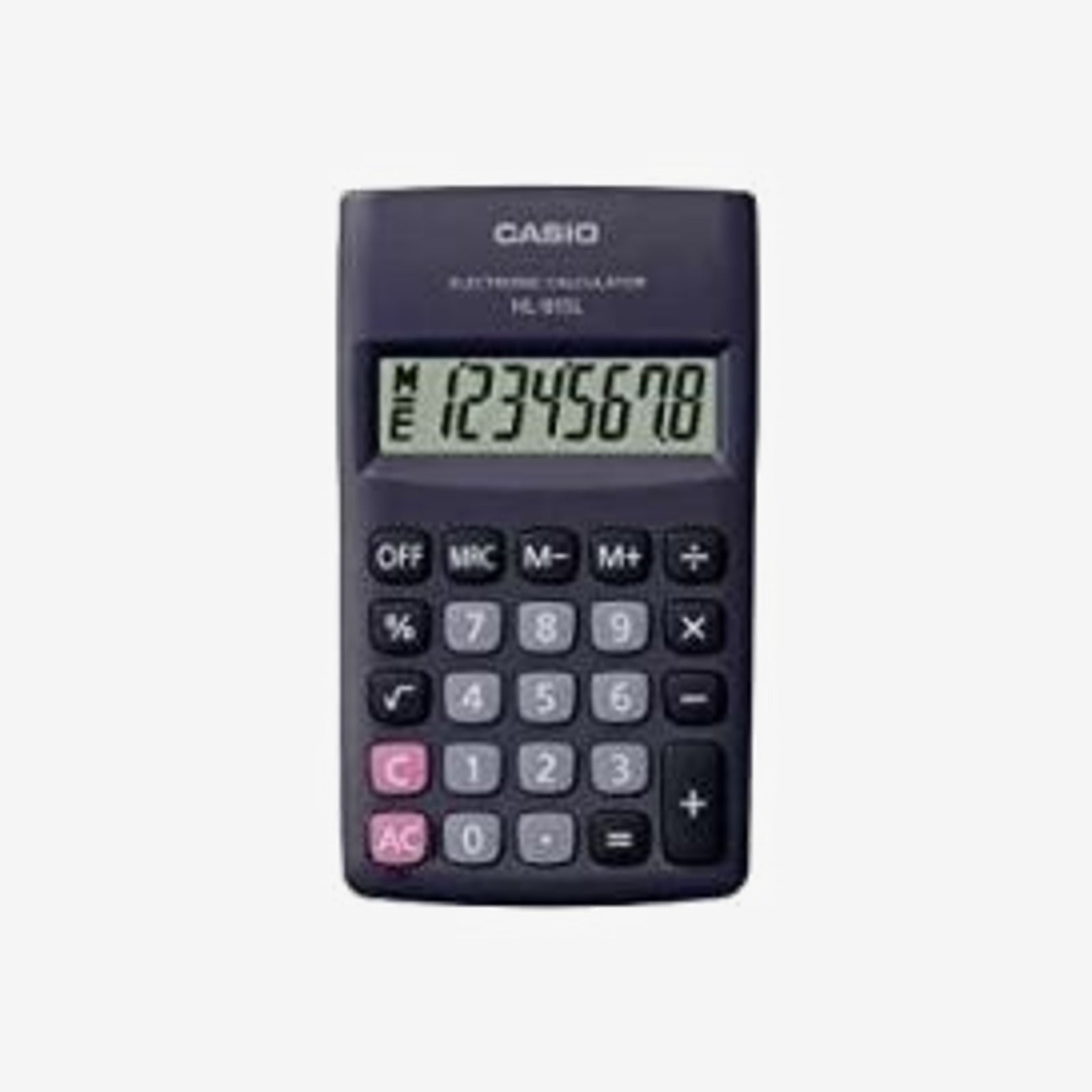 CALCULATRICE SIMPLE CASIO 8 CHIFFRES PILE NORMALE NOIR HL-815-BK.