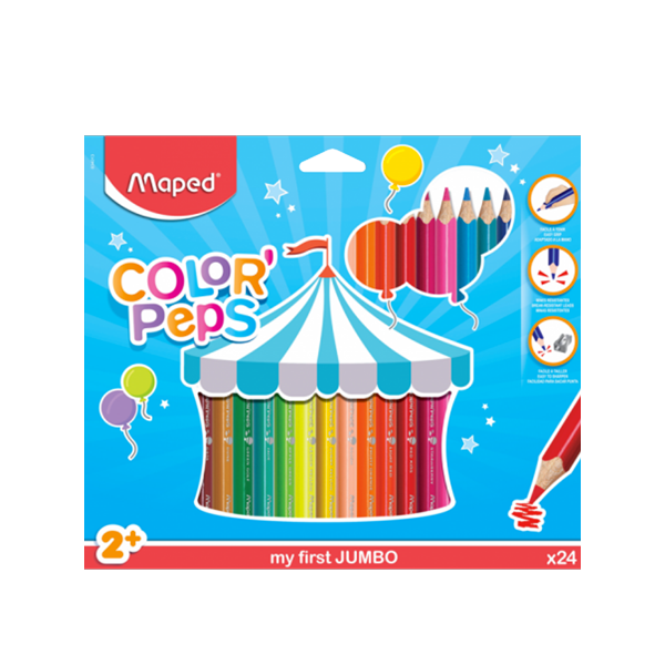 CRAYON DE COULEUR MAPED 18*18 JUMBO