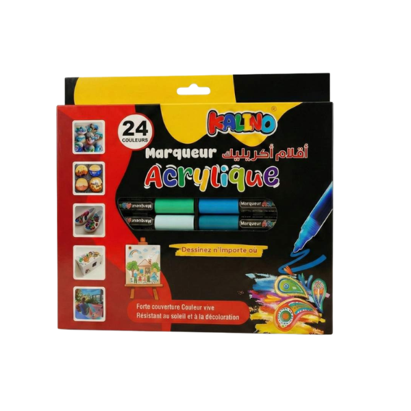 COFFRET 24 MARQUEURS ACRYLIQUES KALINO