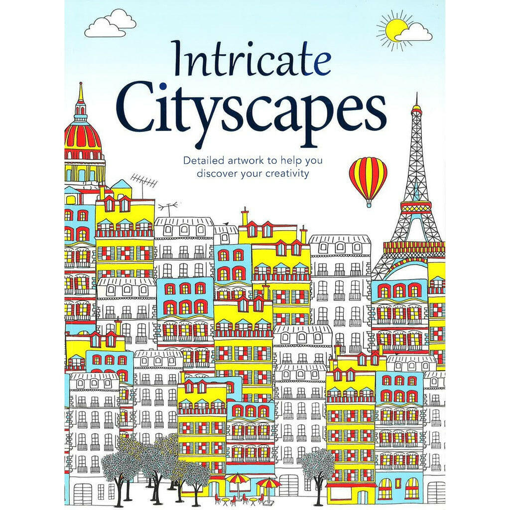 COLORIAGE MANDALAS INTRICATE CITYSCAPES.