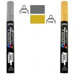 Duo Marqueurs 4Artist Pébéo  – Peinture à Base d'Huile, Or & Argent (4mm).