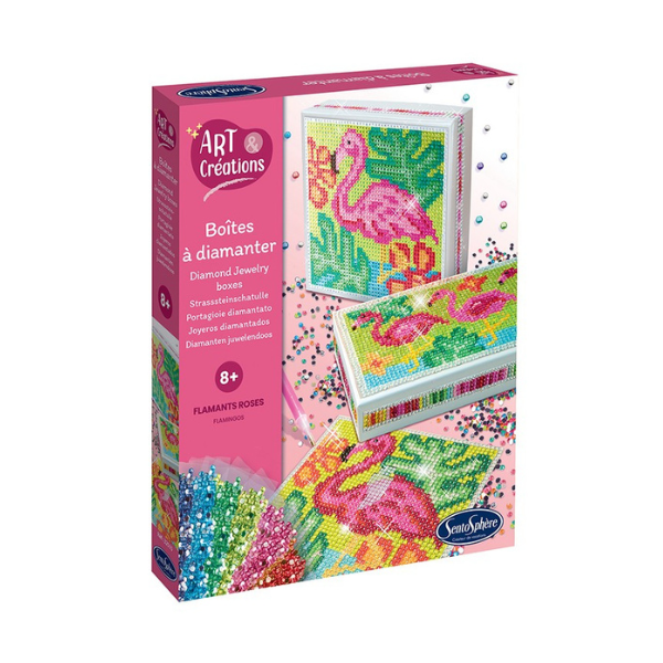 BOITES A BIJOUX FLAMANTS ROSES