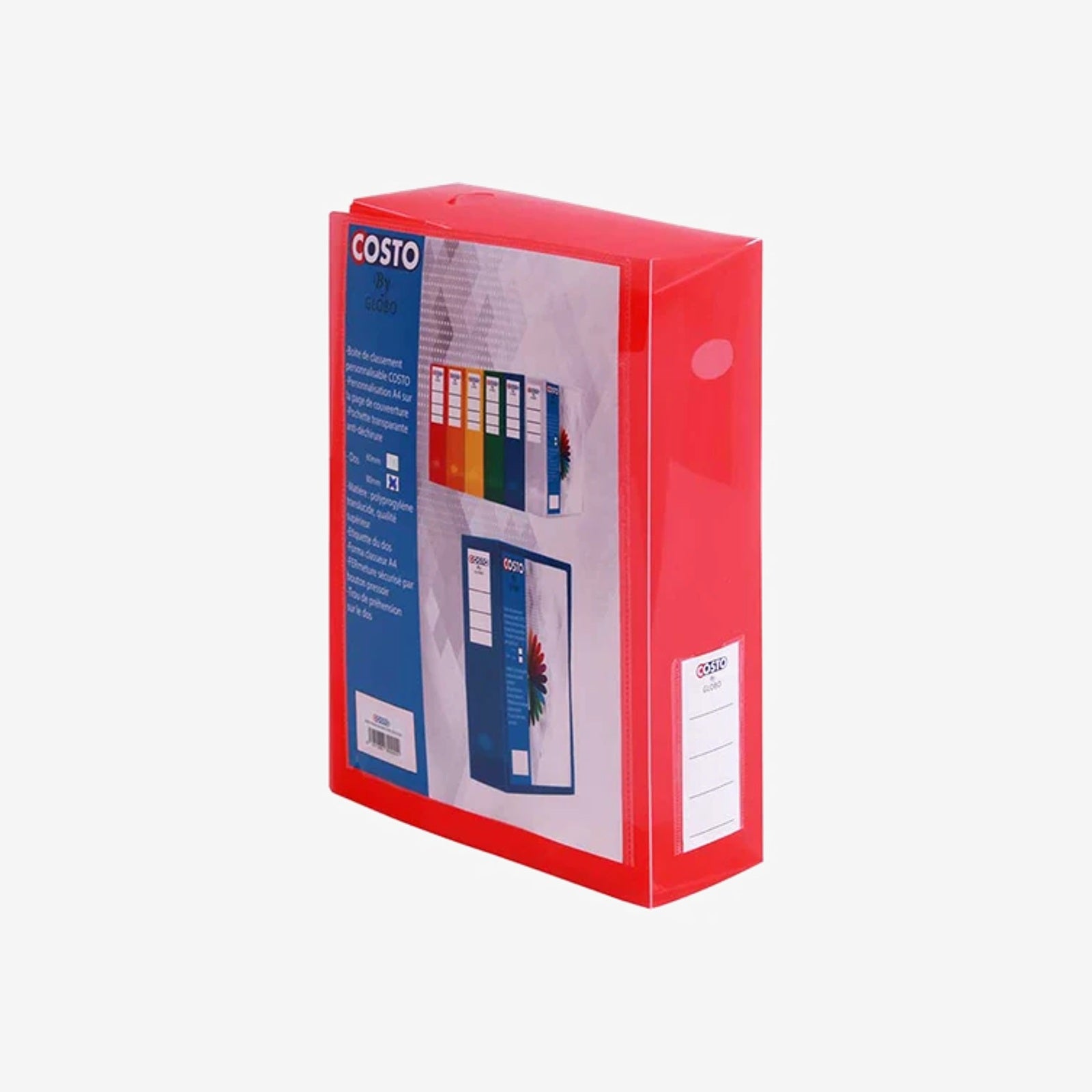 BOITE PP PERSO TRANS ROUGE D80.