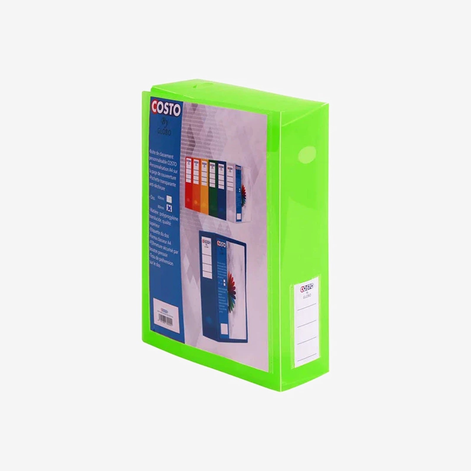 BOITE PERSO COSTO TRANSLUCIDE VERT CLAIR D80.