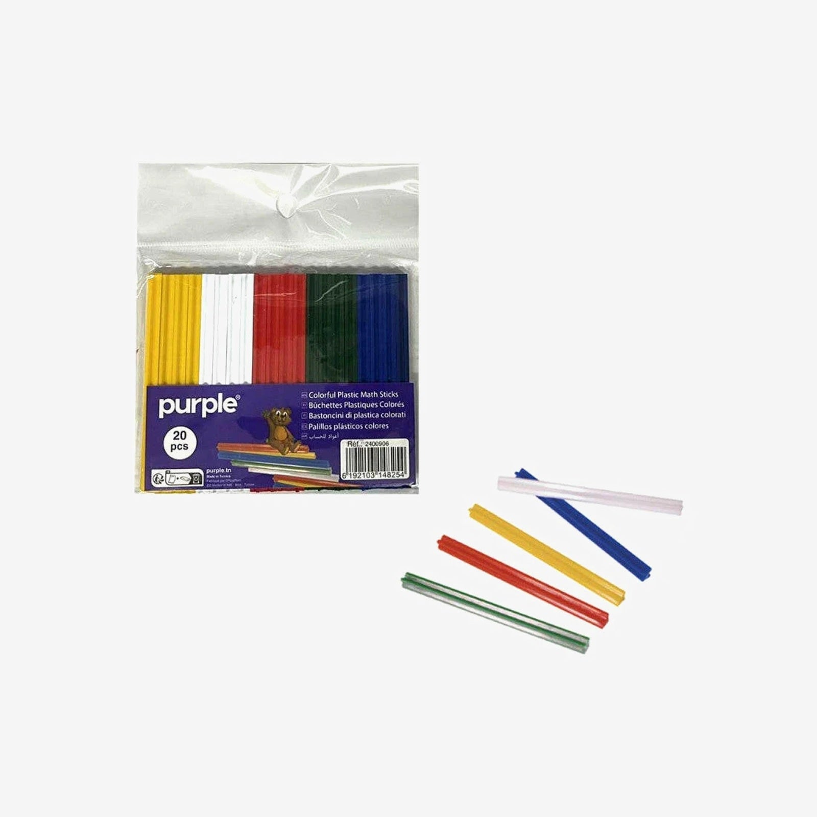 Pochette De 20 Buchettes Plastiques - Purple.