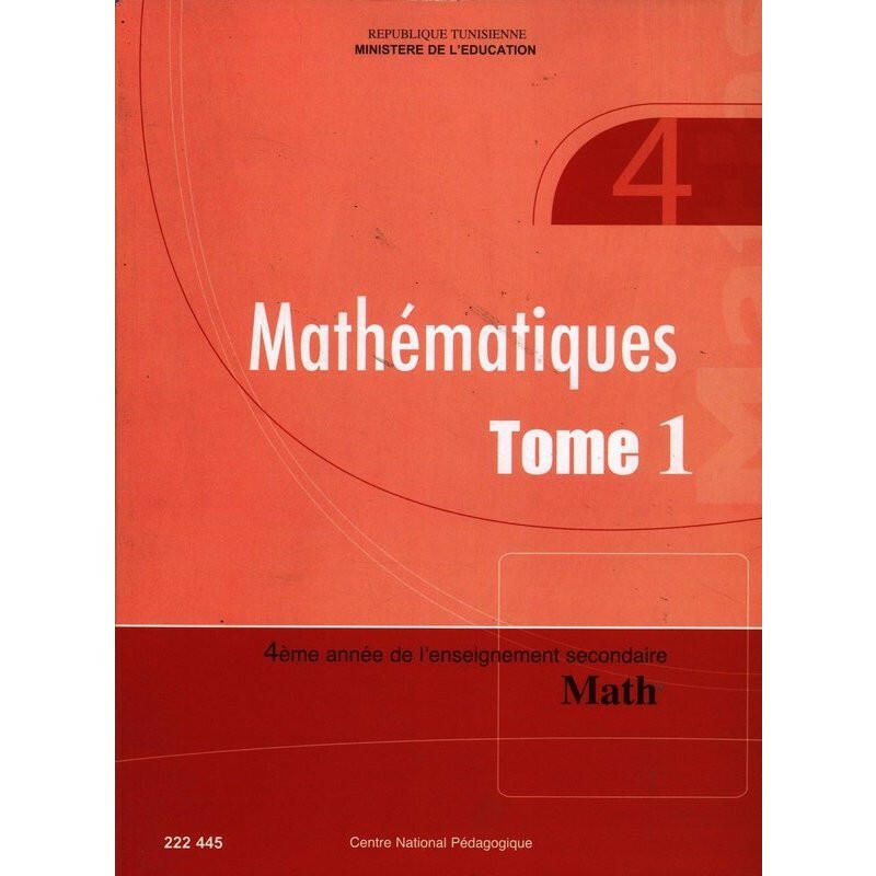 CNP 4E SEC Mathématiques T1 (Math).