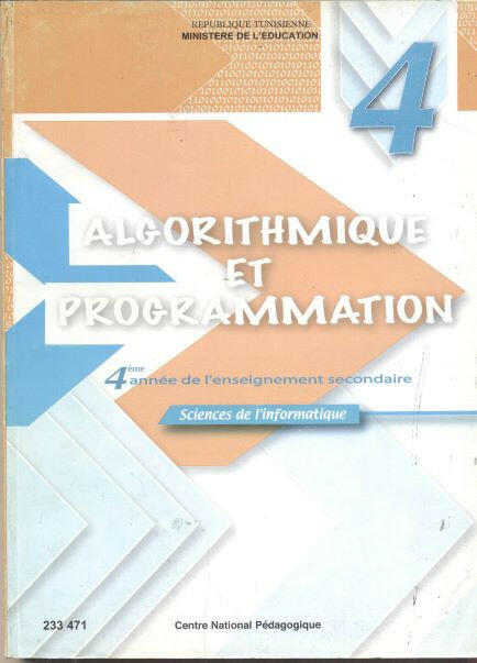 CNP 4E SEC Algorithme et programmation (Sc Inf).