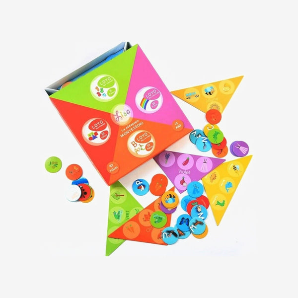 Grand Loto 4en1 Chiffres Lettres Couleurs & Formes - Lisa Toys.