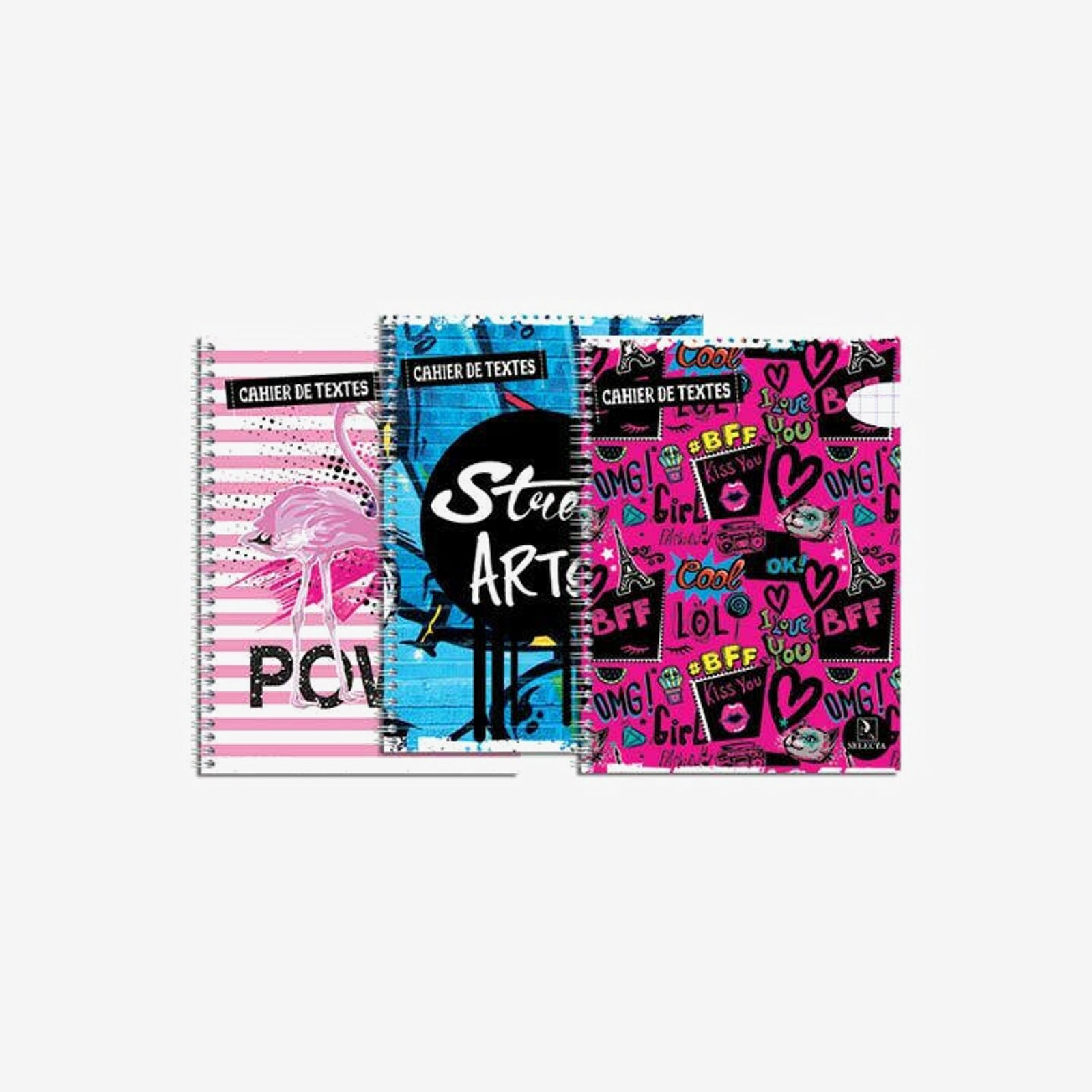 CAHIER DE TEXTE SPIRALE 112P CP  SELECTA.