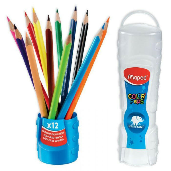 Maped - Boîte de 12 Crayons de Couleur 12/18 B.Plastic.
