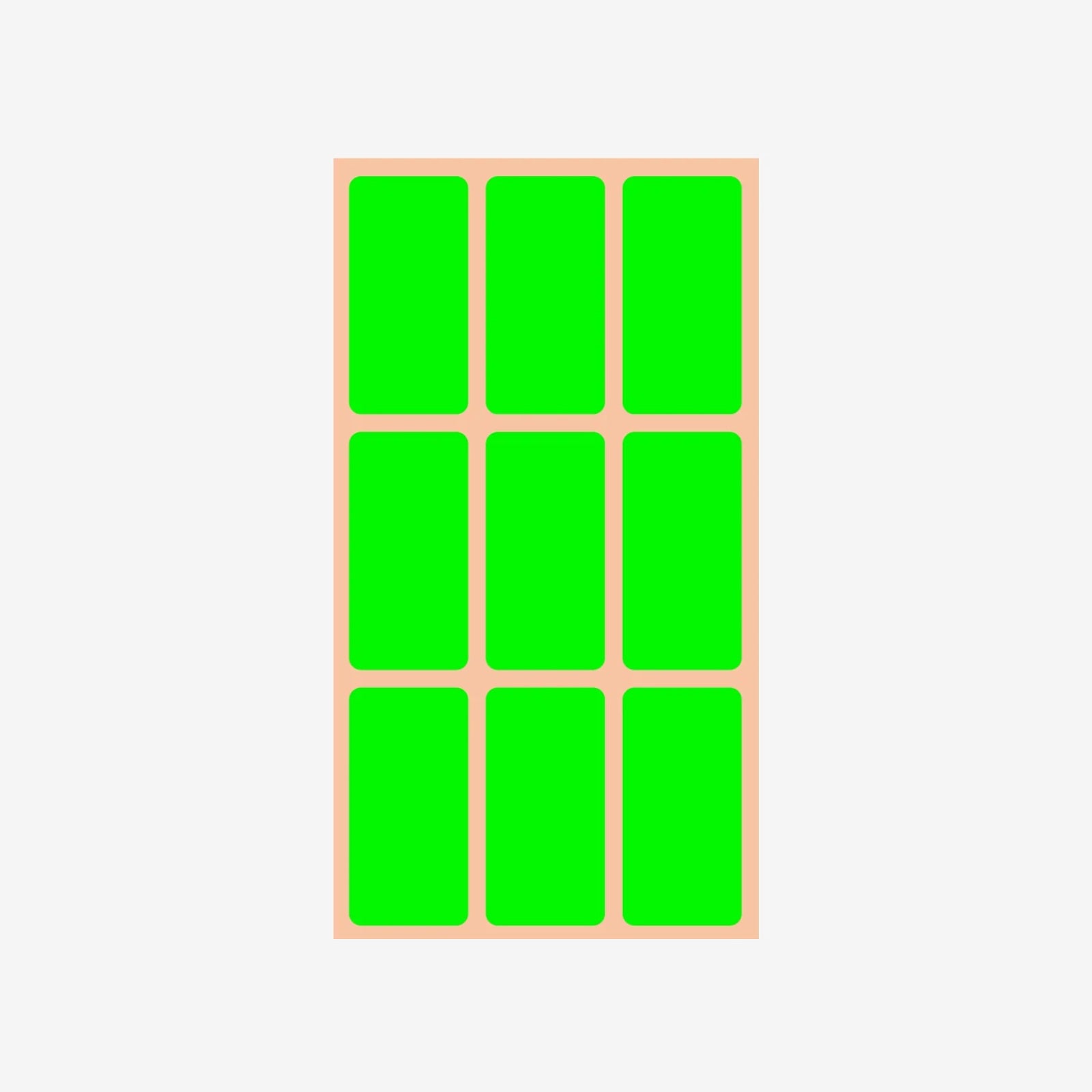 Étiquette 40x20 mm – Verte (PC).
