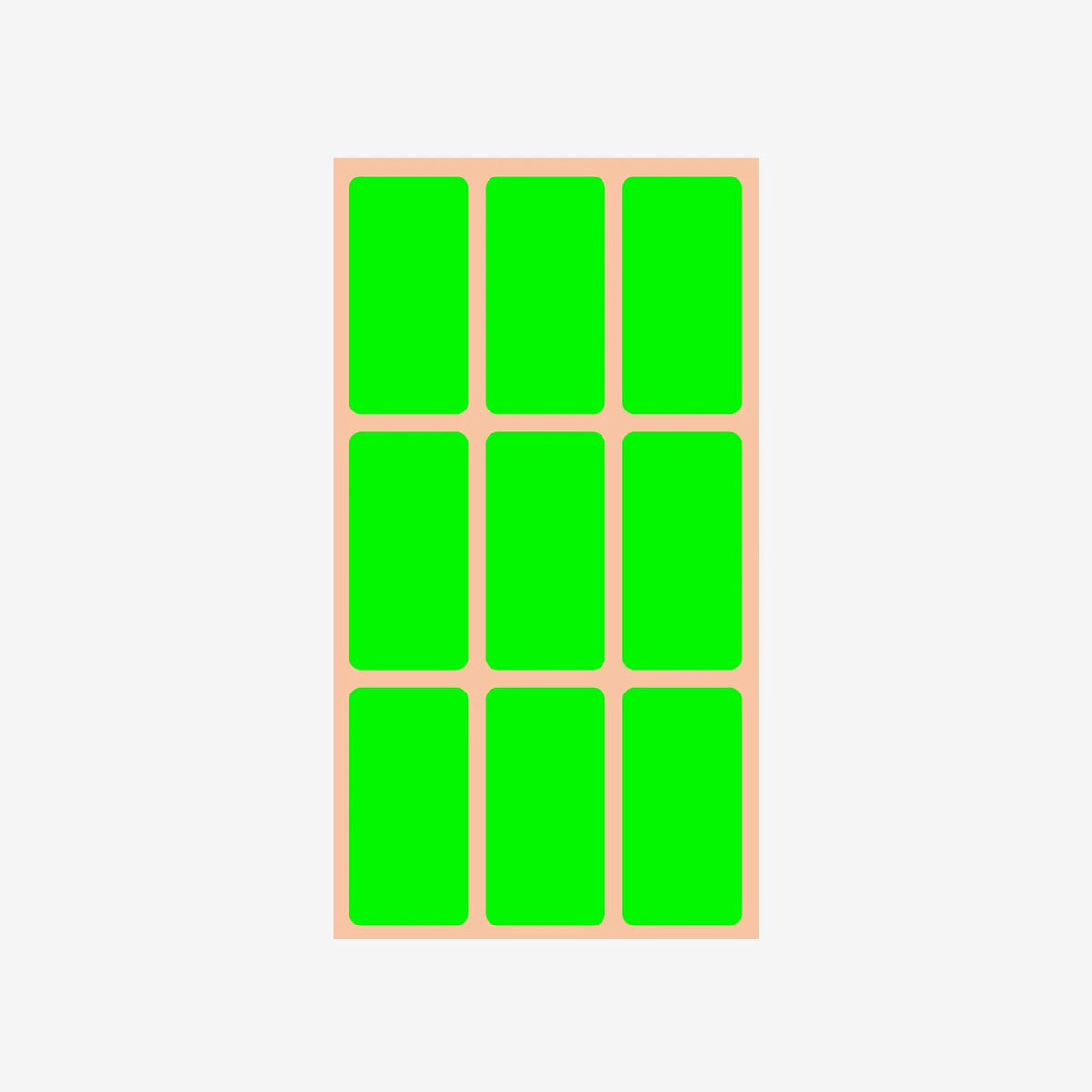 Étiquette 40x20 mm – Verte (PC).