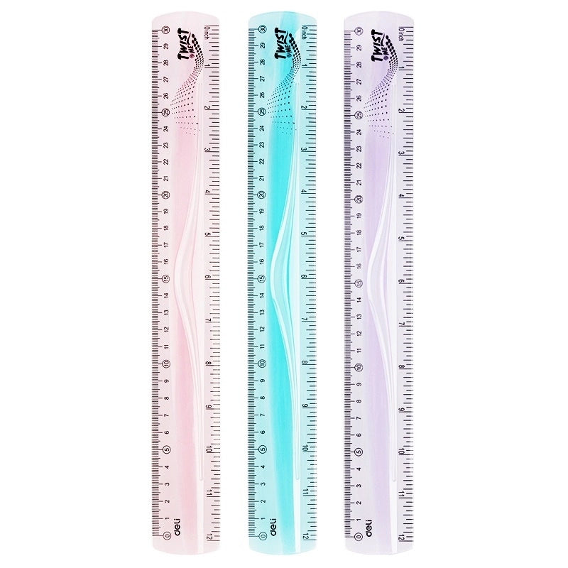 REGLE ULTRA FLEXIBLE 30CM ASS ECO [PQT48 ] EH21 DELI (1440).