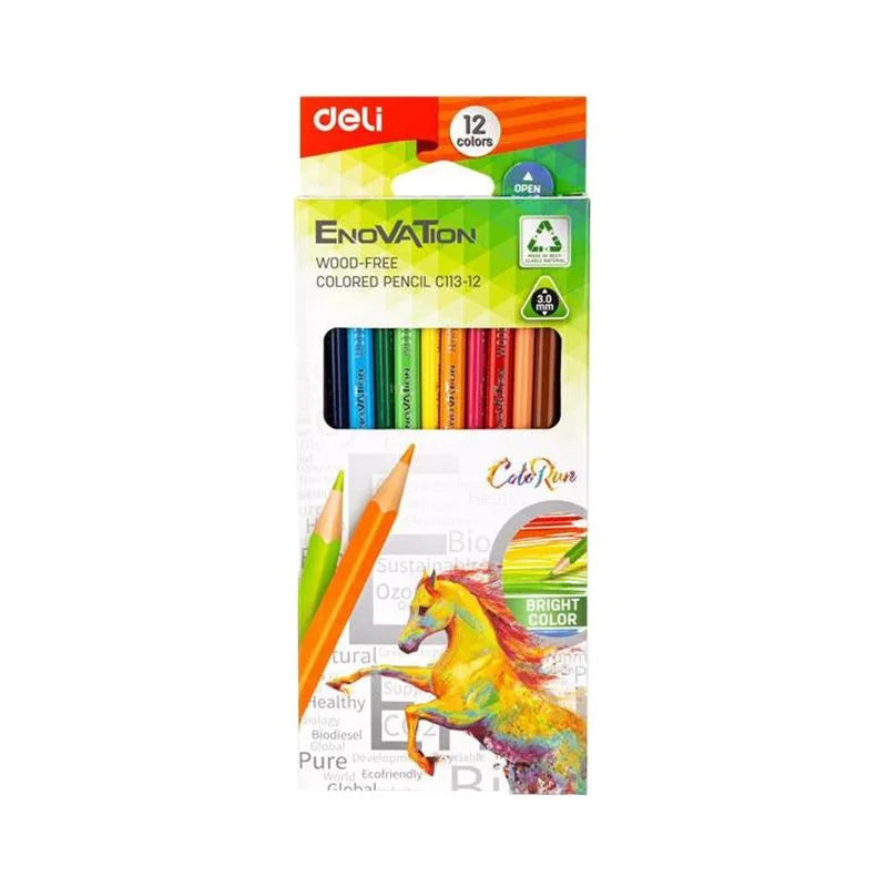 CRAYONS DE COULEUR 12/18 [PQT 12] ENOVATION EC113-12 DELI (24/144).