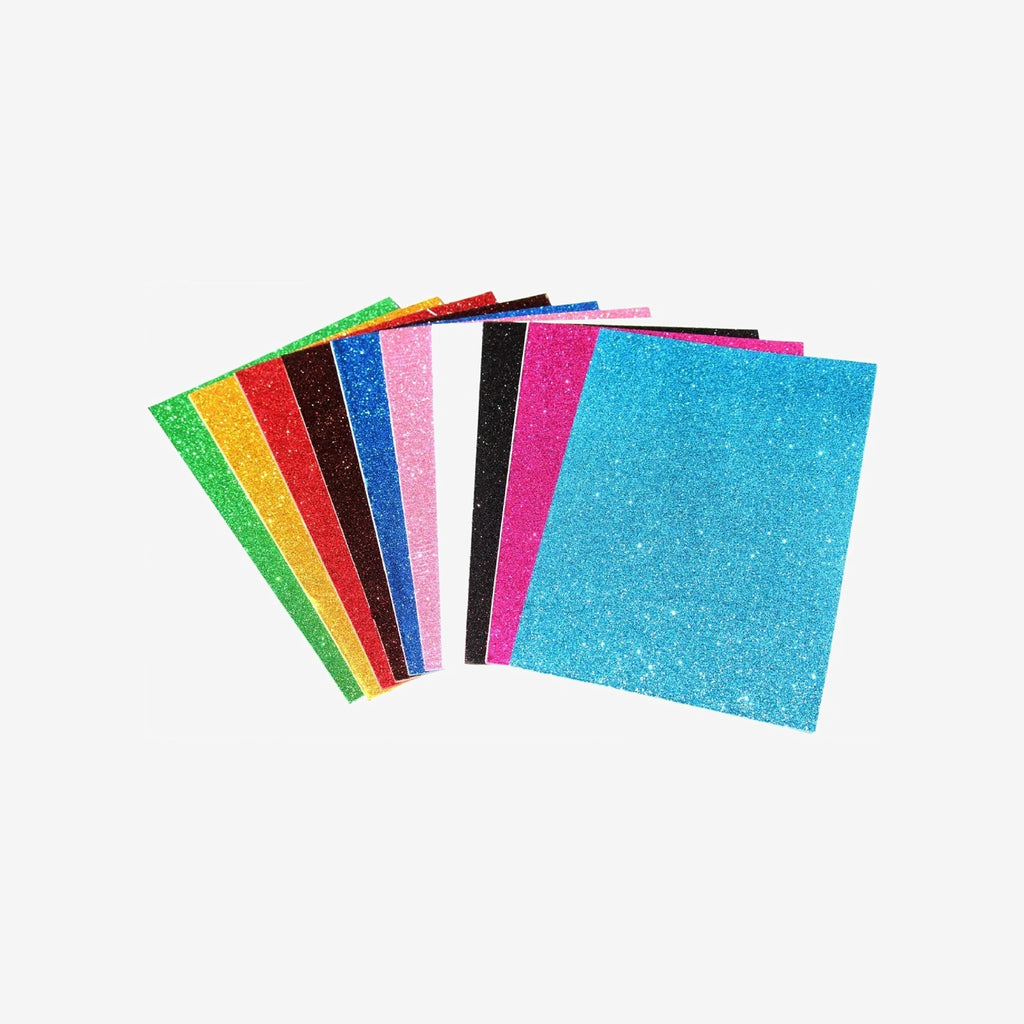 Feuille Glitter A4 10 pièces.