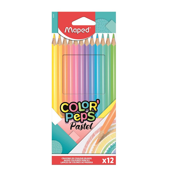 CRAYON COULEUR MAPED 12/18 COLORPEPS PASTEL REF 832069.