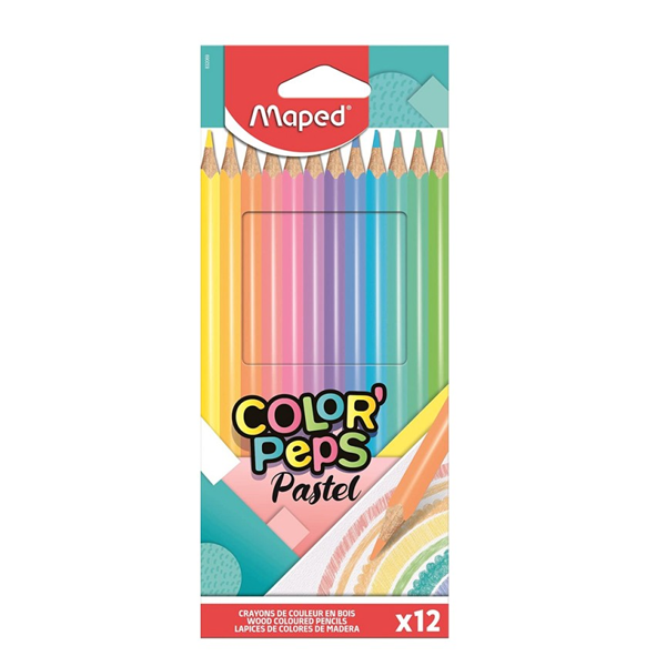 CRAYON COULEUR MAPED 12/18 COLORPEPS PASTEL REF 832069