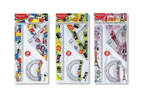 Maped - Kit de Traçage 4 Pièces TATOO Décors Assortis.