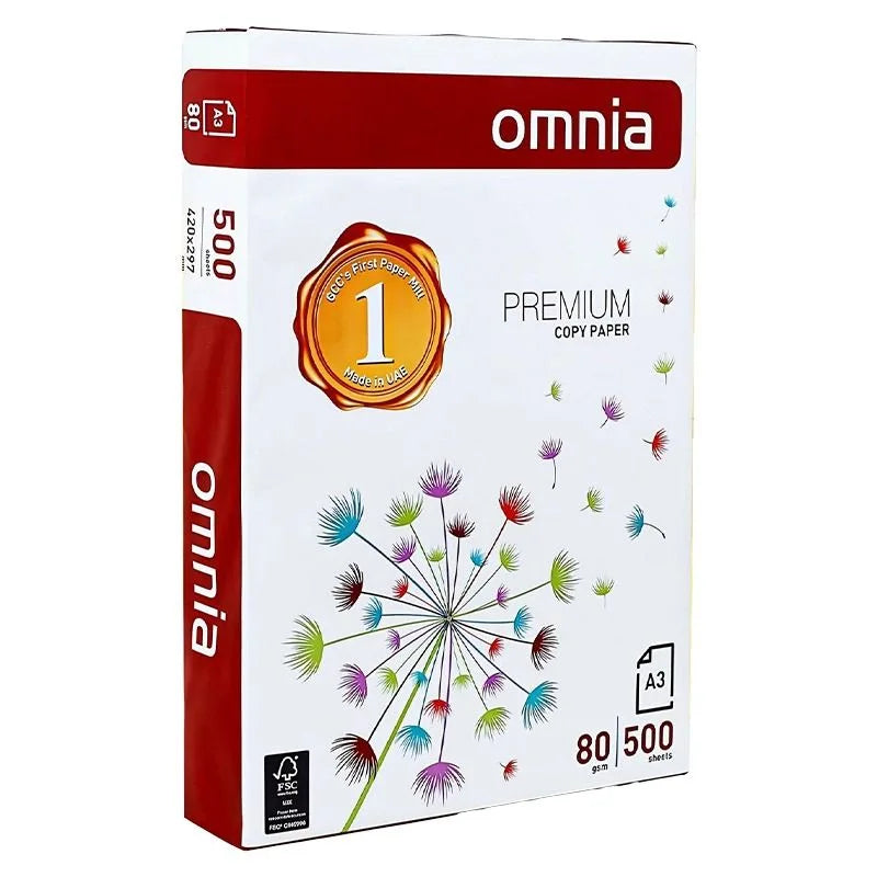 Rame de Papier Extra Blanc A3 – Omnia 80g.