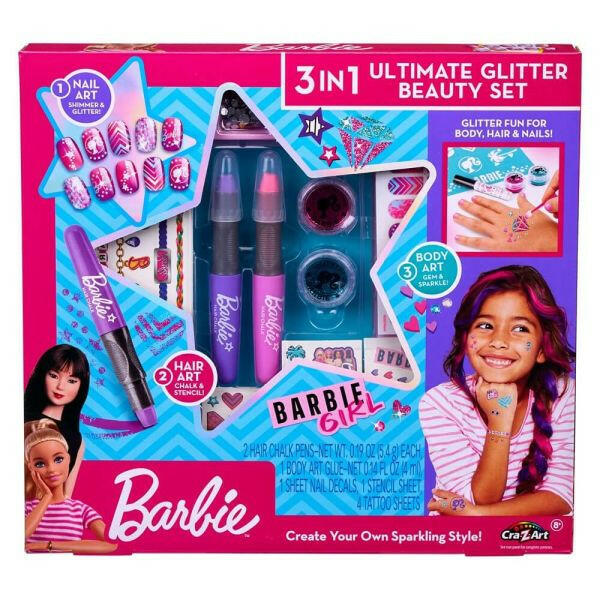 Barbie 3-in-1 Ultimate Glitter Beauty Set.