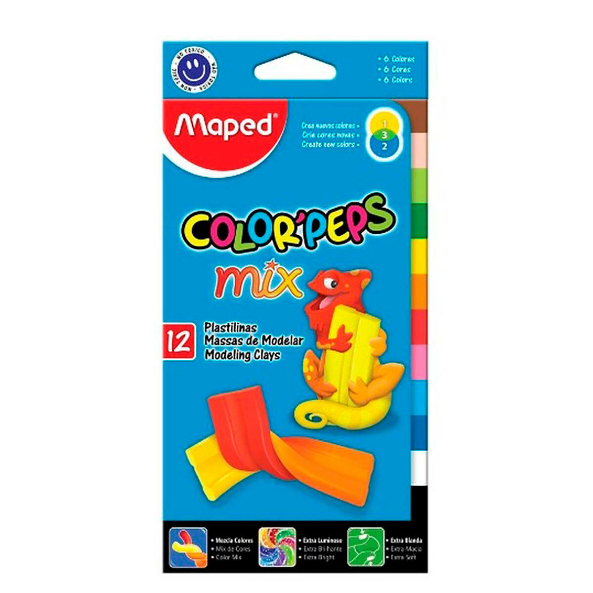 Maped - Plastilina Color Peps 12 Couleurs.