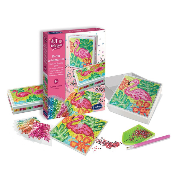 BOITES A BIJOUX FLAMANTS ROSES