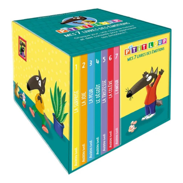 P'TIT LOUP BIBLIOTHEQUE 7 LIVRES DES EMOTIONS