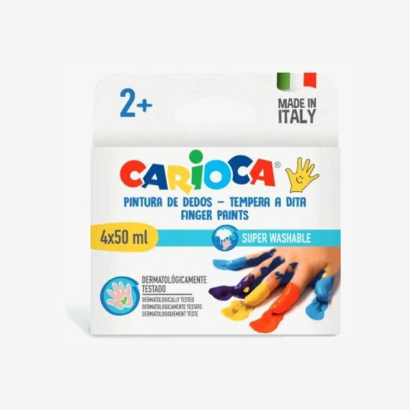 Peinture au doigt 4x50ml - Carioca.