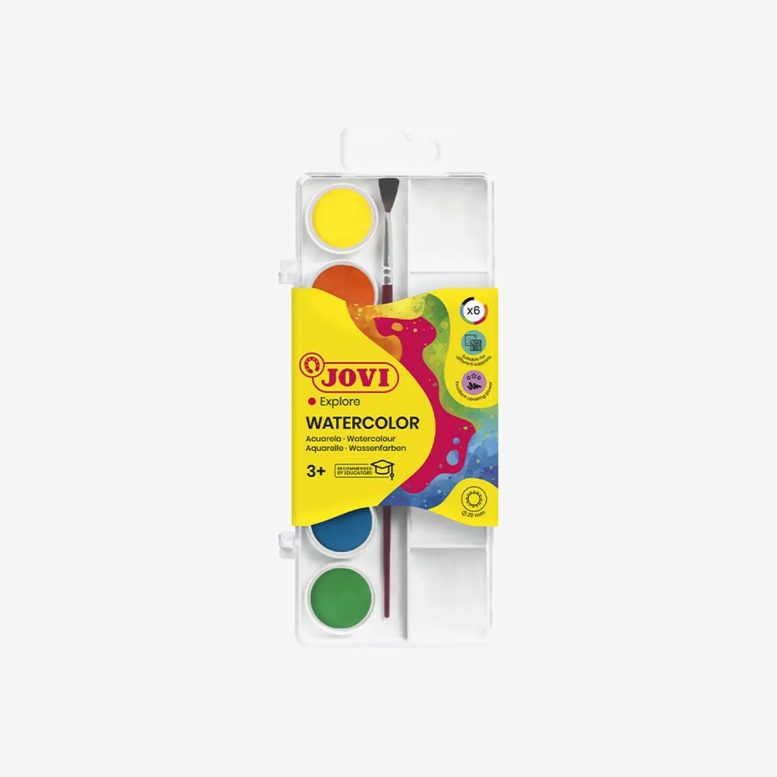Aquarelle Jovi - 6 Pastilles de 22 mm.