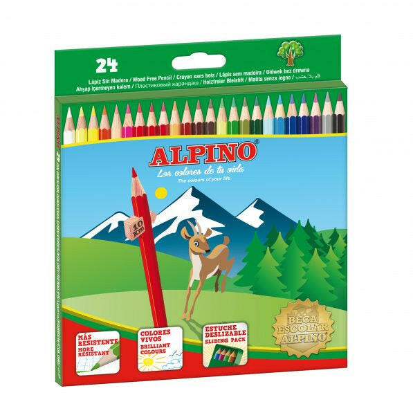 CRAYONS COULEURS ALPINO 24/18 AL 010658.