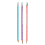 Maped - 3 Crayons Noir avec Gomme Pastel HB2.