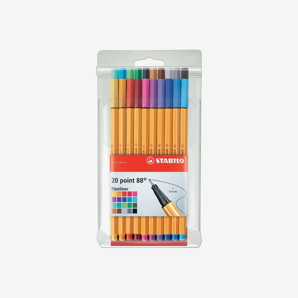 Stabilo - Pochette de 20 Stylos Point Fine POINT 88.