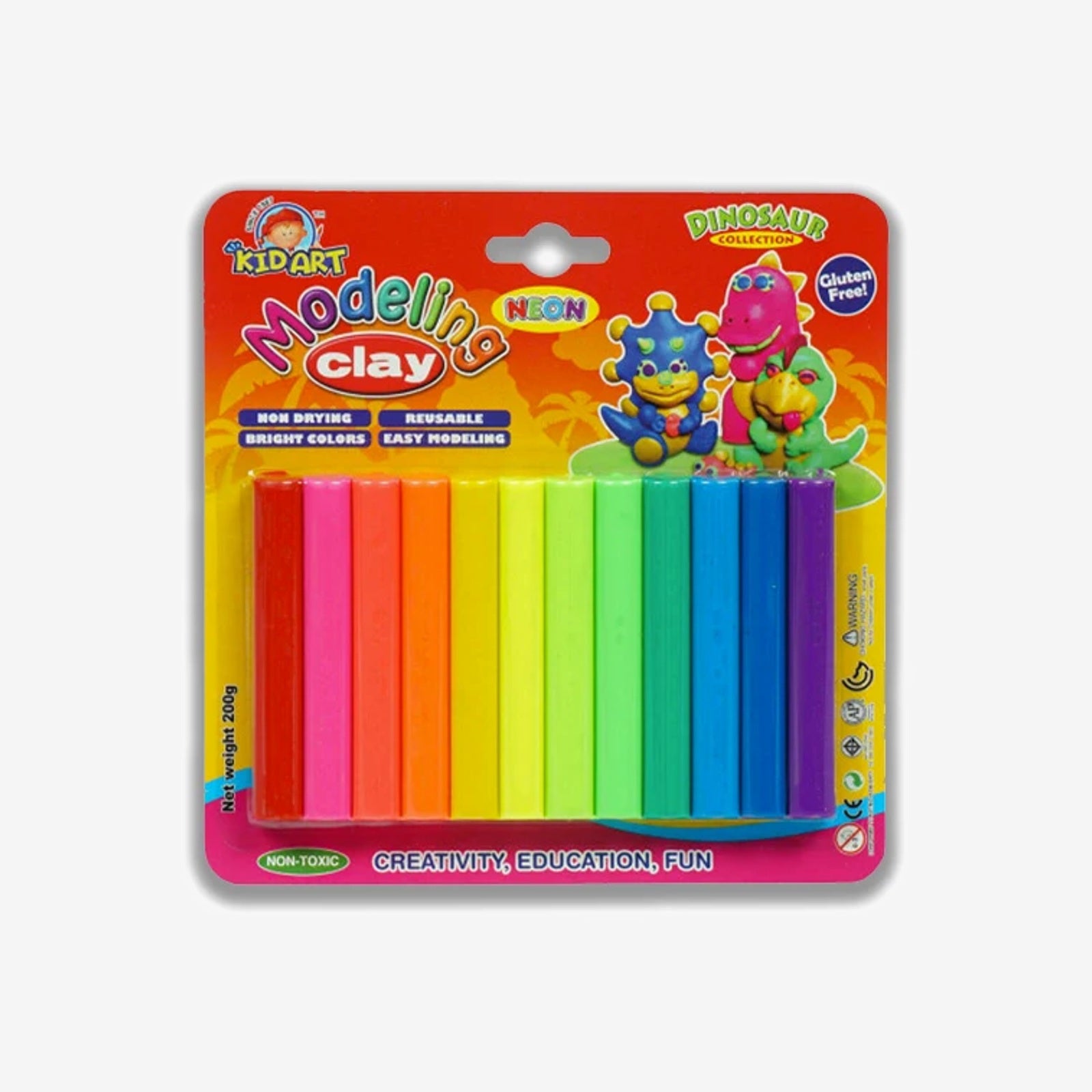 PATE A MODELER 12 FLUO KID ART T200NE-SF.