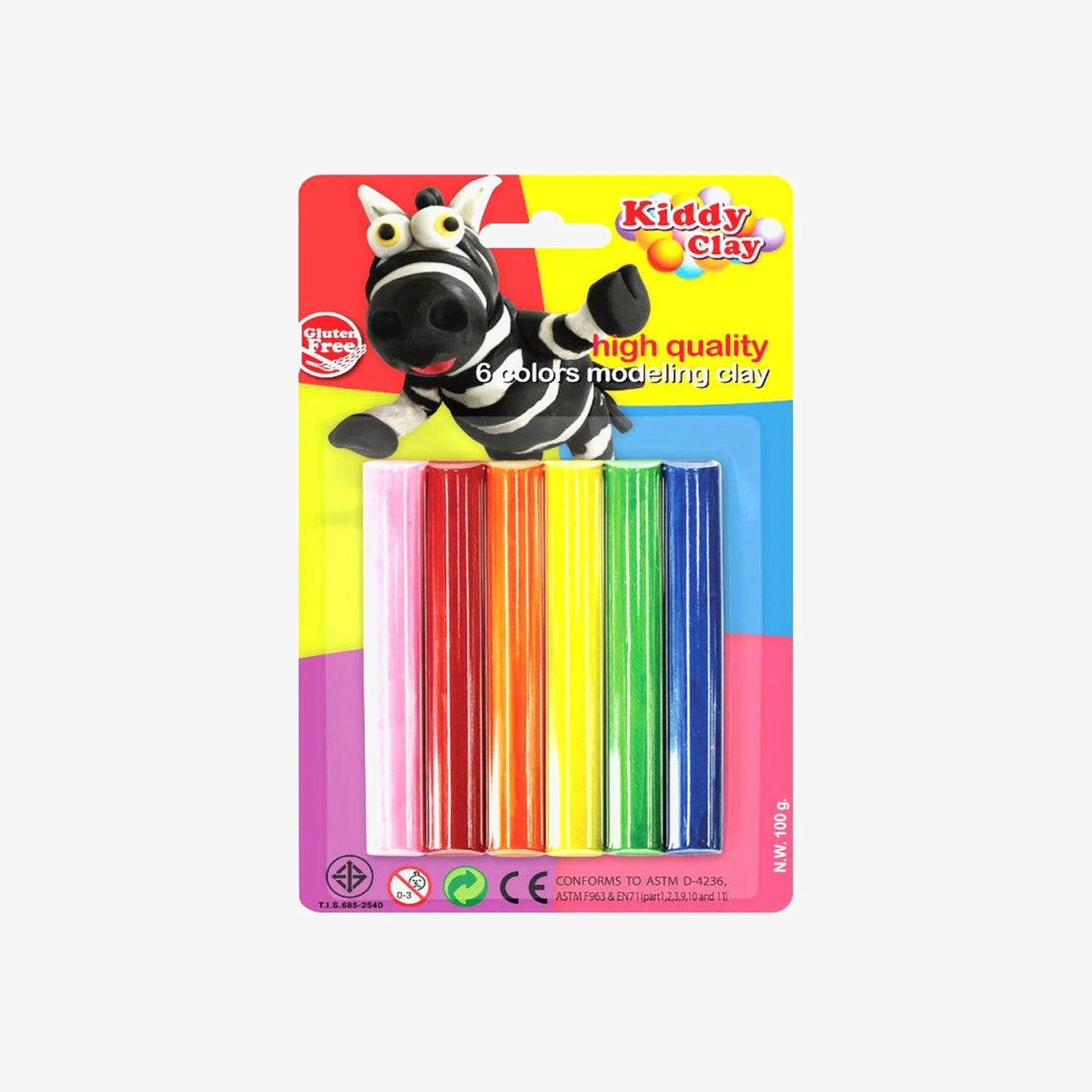 6 Pate A Modeler - Kiddy Clay - 100G - ST-100-6.