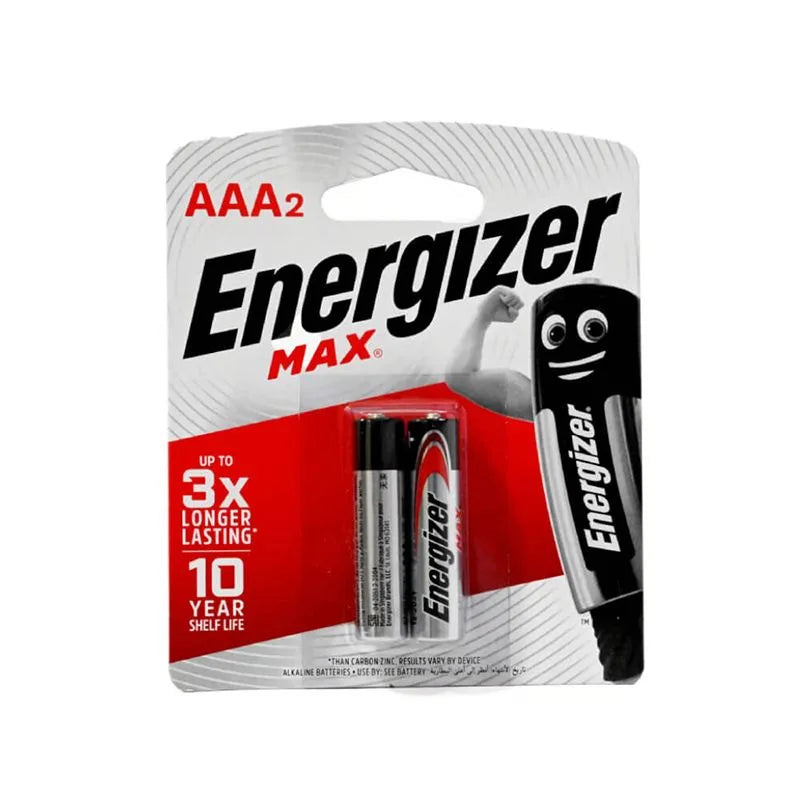 Energizer MAX E92 BP2-NA – Piles AAA (x2).