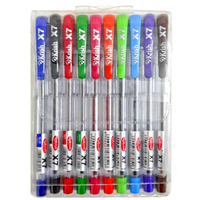 Pochette de 10 Stylos KRISH X7.