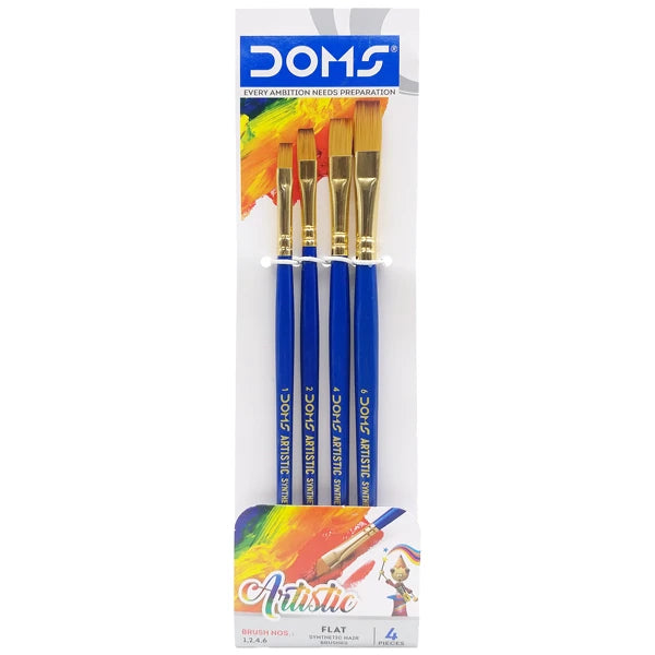 KIT PINCEAU DE PEINTURE PLAT 4PCS