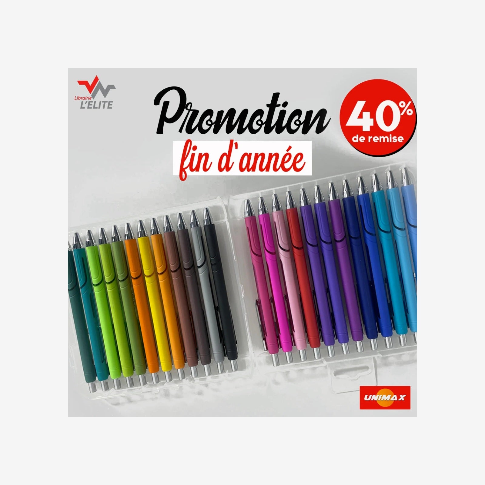 STYLO UNIMAX BOITE DE 24 TOPTEK GEL RT 0.7MM.
